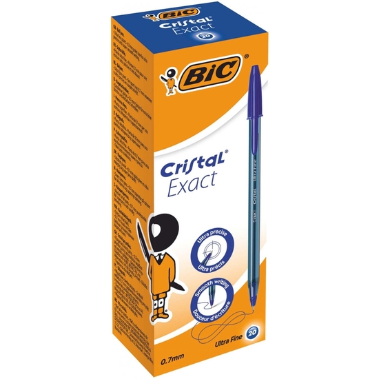 CAJA20 BOLÍGRAFO BIC CRISTAL P.AGUJAAZUL image 0