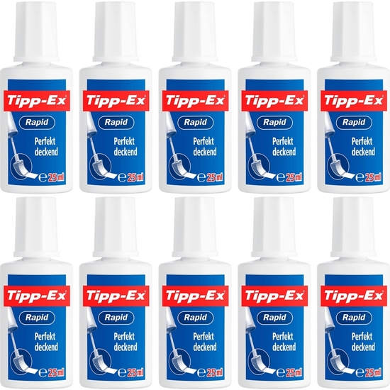 PACK 10 TIPP-EX LÍQUIDO BLANCO CORRECTOR 20 ML image 1