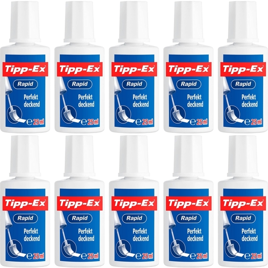 PACK 10 TIPP-EX LÍQUIDO BLANCO CORRECTOR 20 ML image 1