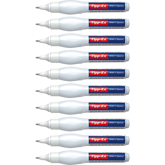 PACK 10 TIPP-EX BOLIGRAFO CORRECTOR 8 ML image 1