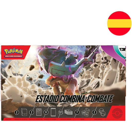 ESTUCHE JUEGO CARTAS COLECCIONABLES ESTADIO COMBINA Y COMBATE POKEMON ESPAÑOL image 0