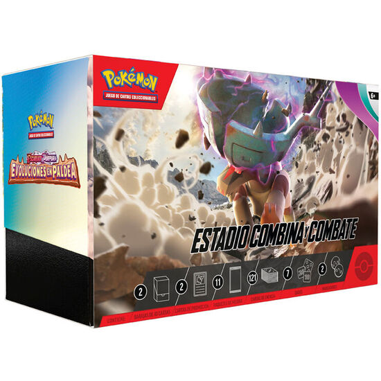 ESTUCHE JUEGO CARTAS COLECCIONABLES ESTADIO COMBINA Y COMBATE POKEMON ESPAÑOL image 1