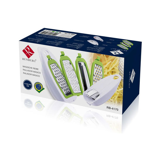 RENBERG MAGIC GRATER RALLADOR DE 4 PIEZAS INTERCAMBIABLES image 1