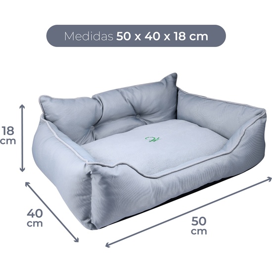 CAMA PARA MASCOTA 50X40X18CM POLIESTER GRIS BENETTON BE image 1