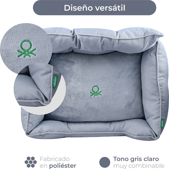 CAMA PARA MASCOTA 50X40X18CM POLIESTER GRIS BENETTON BE image 5