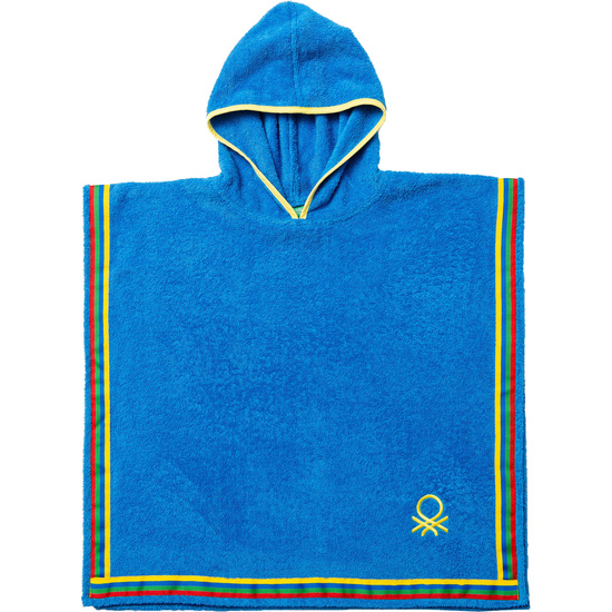 ALBORNOZ PONCHO DE NIÑO 65X65CM 380 GSM 100% ALGODÓN AZUL KIDS BE image 0