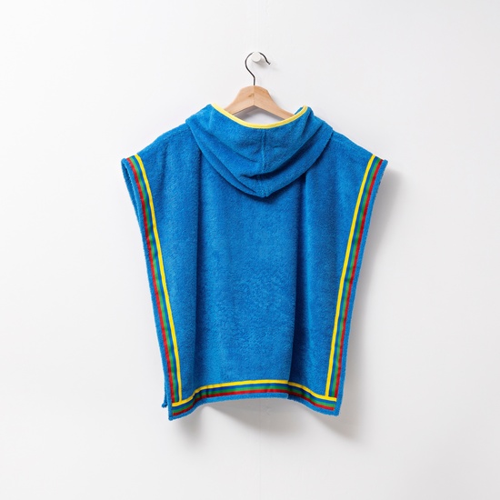 ALBORNOZ PONCHO DE NIÑO 65X65CM 380 GSM 100% ALGODÓN AZUL KIDS BE image 3