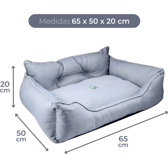 CAMA PARA MASCOTA 65X50X20CM POLIESTER GRIS BENETTON BE image 1