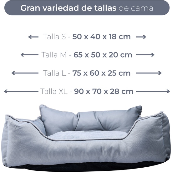 CAMA PARA MASCOTA 65X50X20CM POLIESTER GRIS BENETTON BE image 2