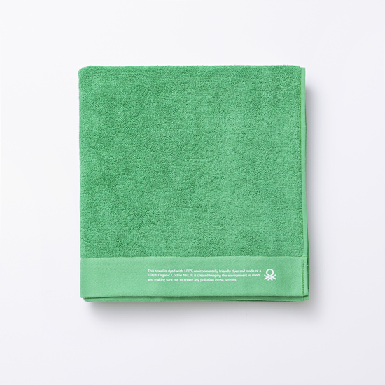 JUEGO DE 3 TOALLAS 70X140 + 90X150 + 90X160CM ALGODÓN ORGÁNICO 450GSM VERDE BENETTON image 2