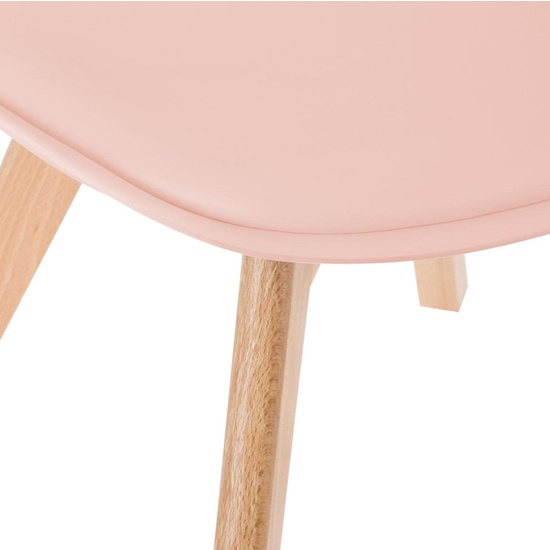 4X SILLA "BAYA", ROSA PALO, PATAS DE MADERA DE HAYA image 2