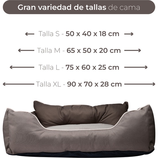 CAMA PARA MASCOTA 75X60X25CM POLIESTER MARRON BENETTON BE image 2