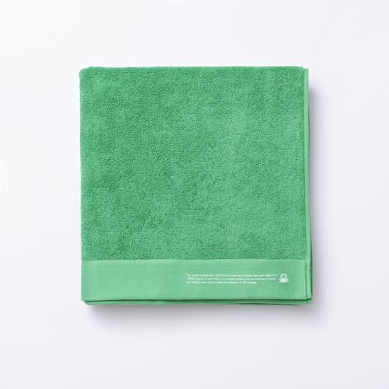 JUEGO DE 2 TOALLAS 90X150CM + 90X160CM ALGODÓN ORGÁNICO 450GSM VERDE BENETTON image 2
