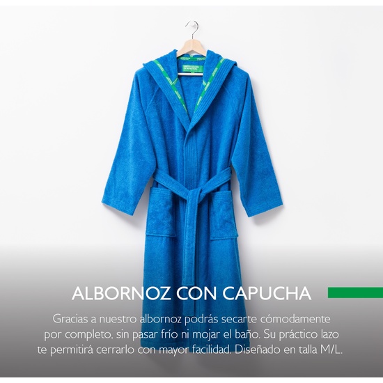 PACK DE 2 ALBORNOCES CON CAPUCHA BENETTON image 1