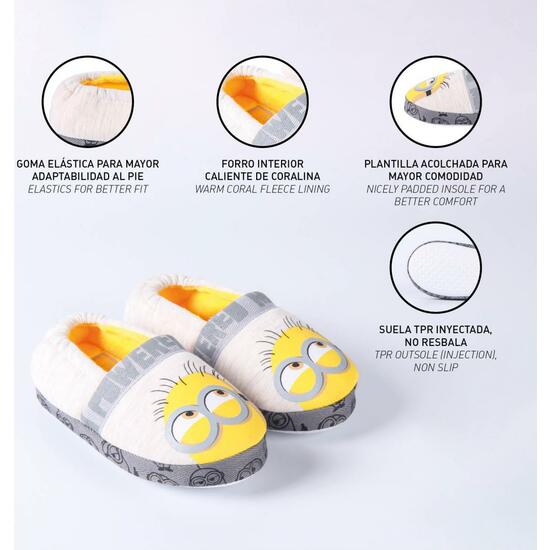 ZAPATILLAS DE CASA FRANCESITA MINIONS LIGHT GRAY image 4