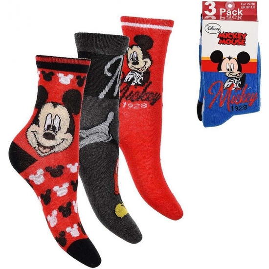 MICKEY PACK 3 CALCETINES 3 TALLAS -2 MOD image 0