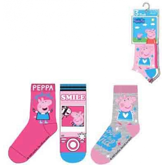 PEPPA PIG PACK 3CALCETINES 3T/23-31 2MOD image 0