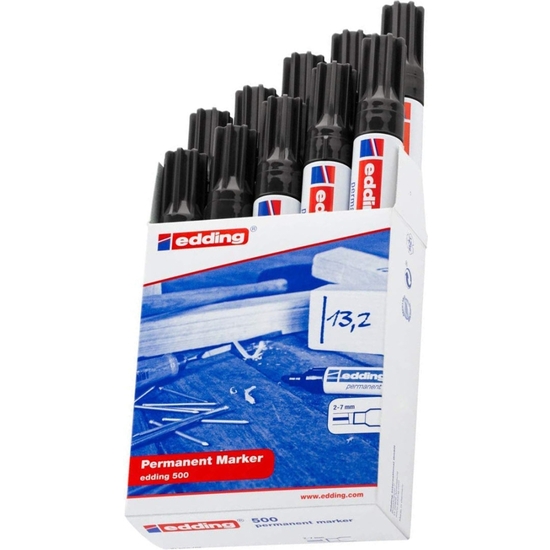 PACK 10 ROTULADOR EDDING 500 NEGRO image 0