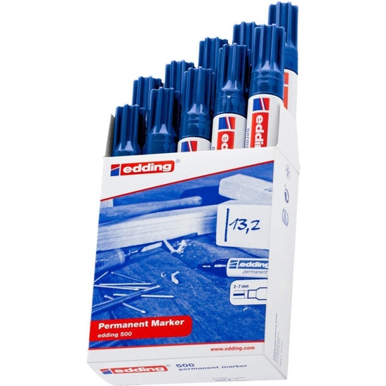 PACK 10 ROTULADOR EDDING 500 AZUL image 0