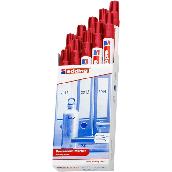 PACK 10 ROTULADOR EDDING 3000 PERMANENTE ROJO image 0