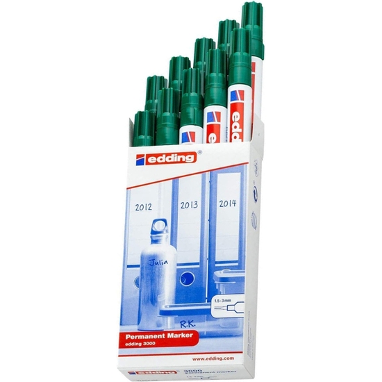 PACK 10 ROTULADOR EDDING 3000 PERMANENTE VERDE image 0