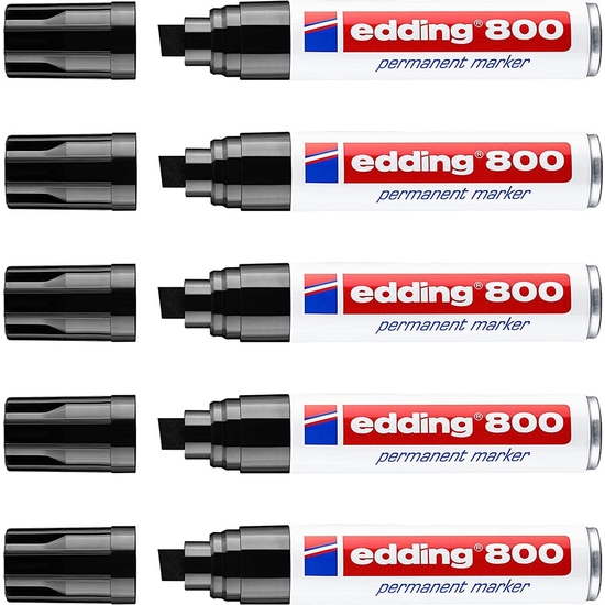 PACK 5 ROTULADOR EDDING 800 NEGRO image 1