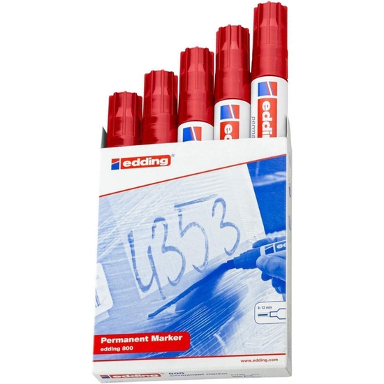 PACK 5 ROTULADOR EDDING 800 ROJO image 0