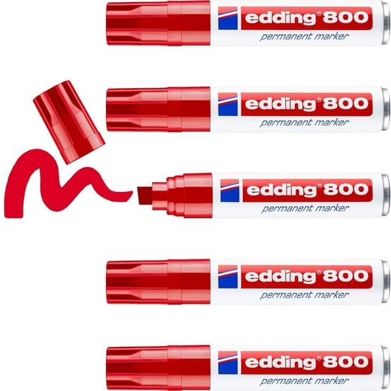 PACK 5 ROTULADOR EDDING 800 ROJO image 1