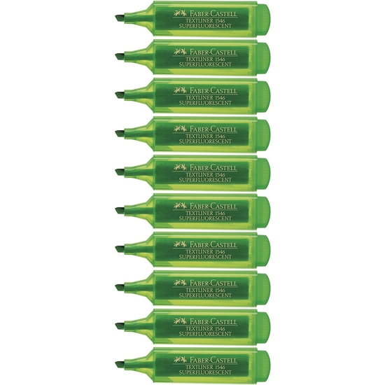 PACK 10 ROTULADOR FLUORESCENTE FABER-CASTELL VERDE image 1