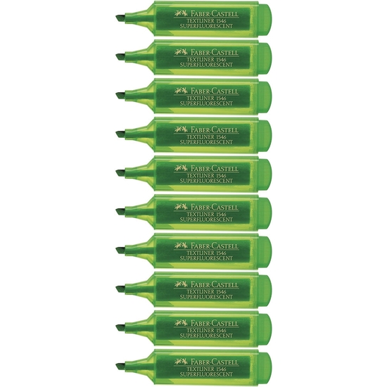 PACK 10 ROTULADOR FLUORESCENTE FABER-CASTELL VERDE image 1