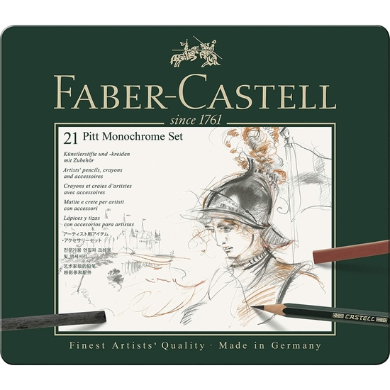 ESTUCHE FABER-CASTELL DIBUJO MONOCHROME 21 PZAS image 0