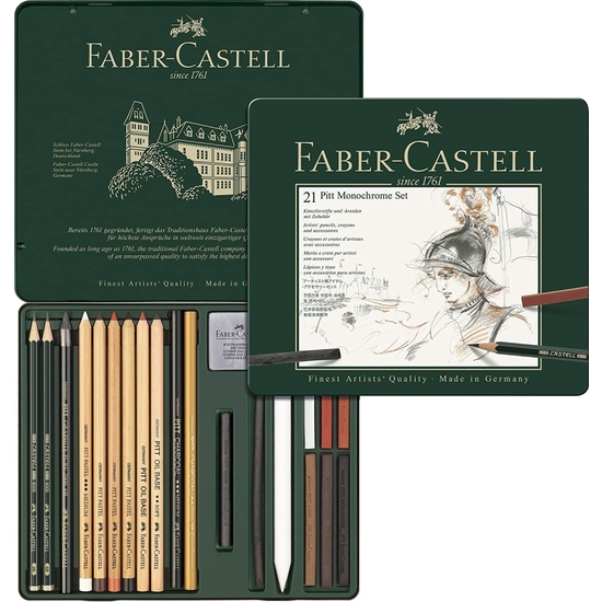 ESTUCHE FABER-CASTELL DIBUJO MONOCHROME 21 PZAS image 1