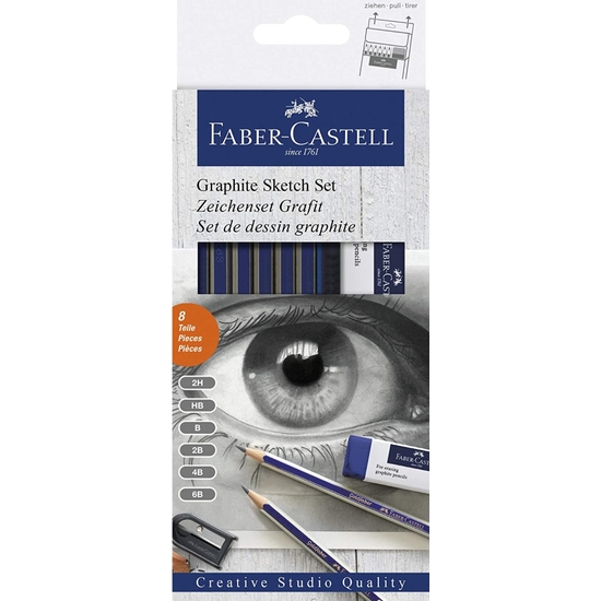 SET GRAFITO 8 PZAS FABER-CASTELL CREATIV STUDIO image 0