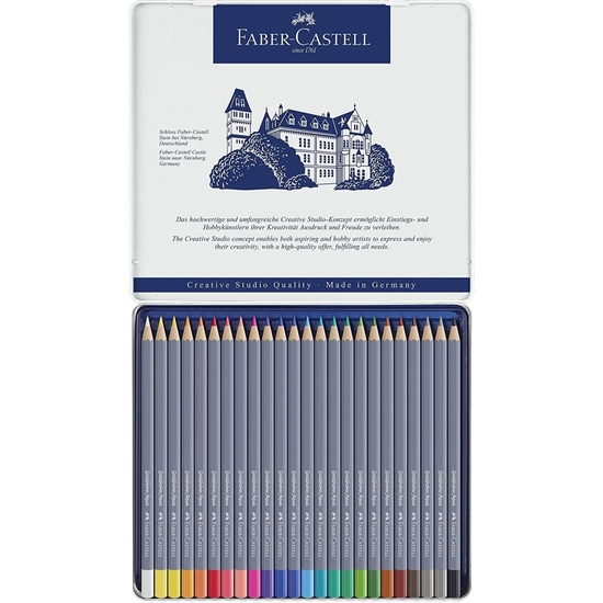 ESTUCHE METAL 24 LÁPICES ACUARELABLES FABER-CASTELL image 1