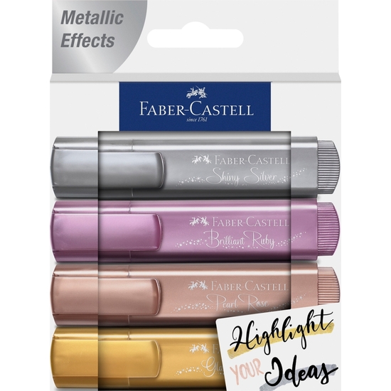 PACK 4 MARCADORES FABER-CASTELL METALIC image 0
