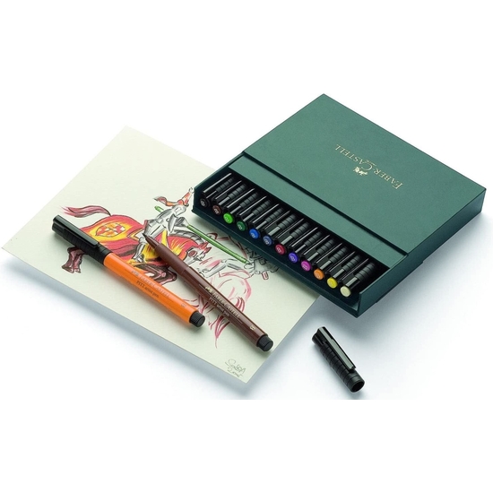 ESTUCHE FABER-CASTELL PITT 12 ROTULADORES PUNTA PINCEL image 1