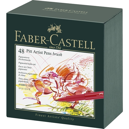 ESTUCHE FABER-CASTELL PITT 48 ROTULADORES PUNTA PINCEL image 0