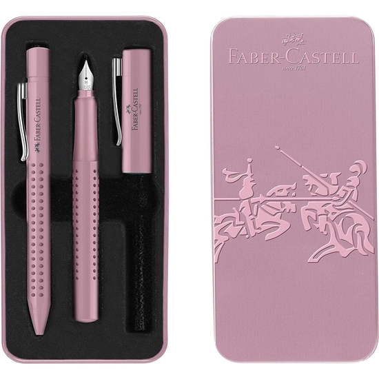 ESTUCHE REGALO BOLI+PLUMA FABER-CASTELL ROSA image 0