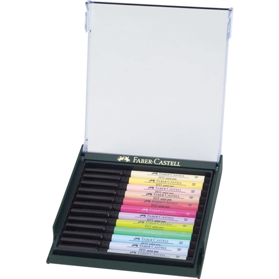 ESTUCHE FABER-CASTELL PITT 12 ROTULAD TONOS PASTEL image 2