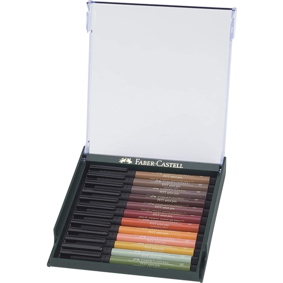 ESTUCHE FABER-CASTELL PITT 12 ROTULAD TONOS TIERRA image 3