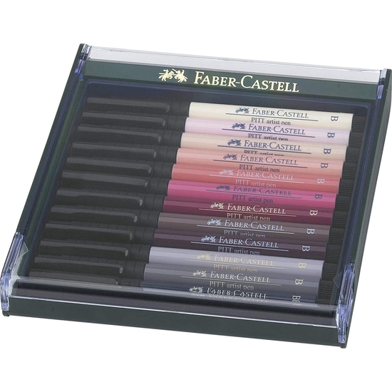 ESTUCHE FABER-CASTELL PITT 12 ROTULAD TONOS PIEL image 0