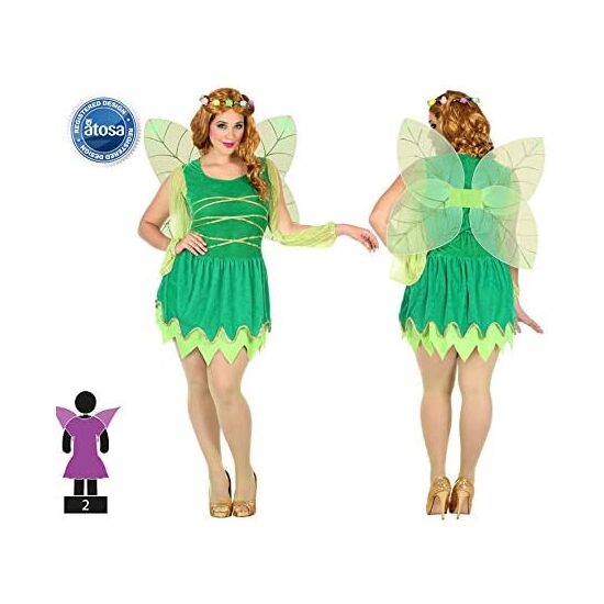 DISFRAZ HADA VERDE MUJER ADULTO ALAS TALLA - TALLA XL image 1
