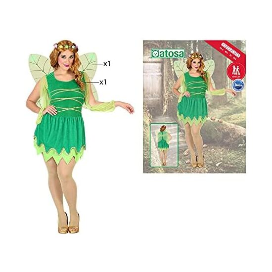 DISFRAZ HADA VERDE MUJER ADULTO ALAS TALLA - TALLA XL image 2