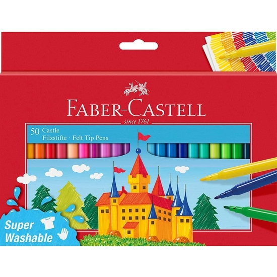 ESTUCHE 50 ROTULADORES FABER-CASTELL COLORES image 0