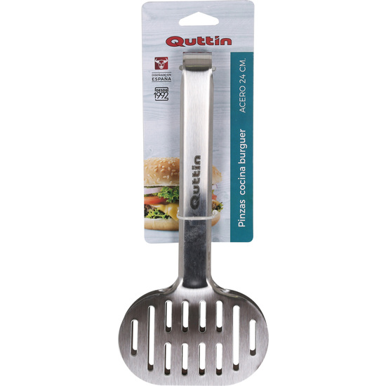 PINZAS COCINA ACERO BURGUER 24CM QUTTIN image 1