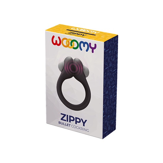 WOOOMY ZIPPY VIBRATING RING WITH BULLET BLACK image 4