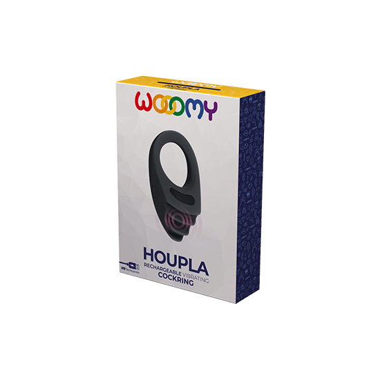 WOOOMY HOUPLA RECHARGEABLE VIBRATING RING BLACK image 3