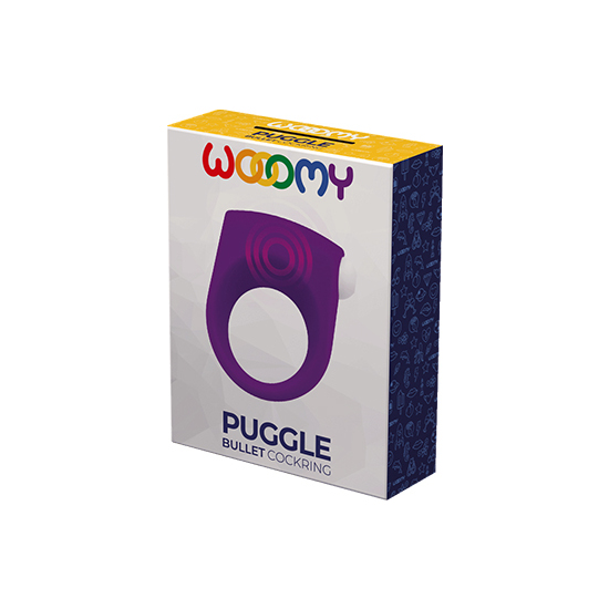 WOOOMY PUGGLE VIBRATING RING WITH BULLET PURPLE image 4