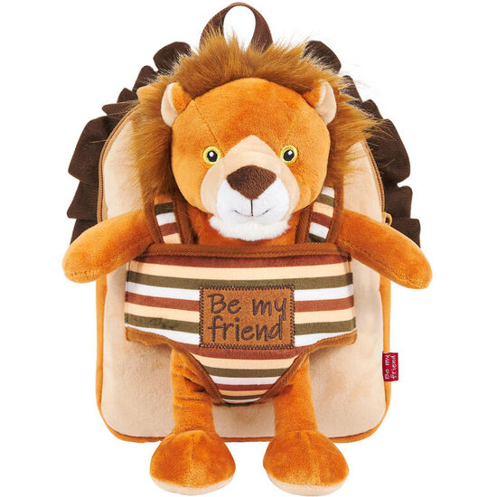 MOCHILA REVERSIBLE + PELUCHE LENNY LION 25CM image 0