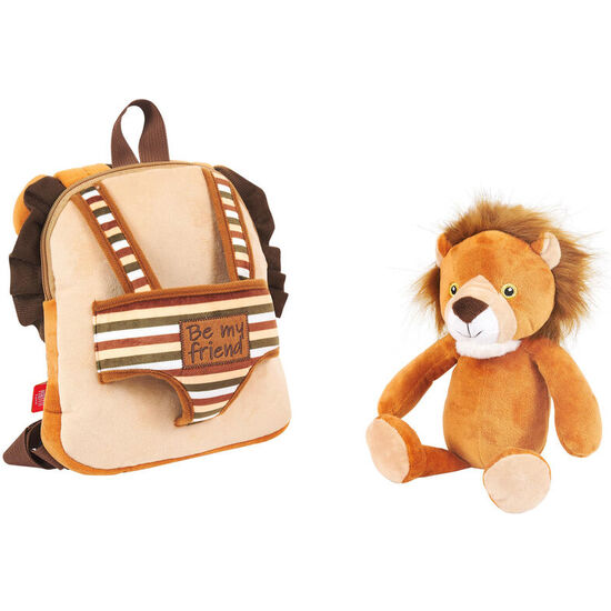 MOCHILA REVERSIBLE + PELUCHE LENNY LION 25CM image 2